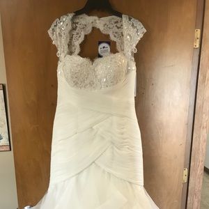 Beautiful wedding gown with train